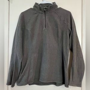 THE NORTH FACE Women's Gray Polartec Fleece 1/4 Zip Pullover Sweatshirt Size M